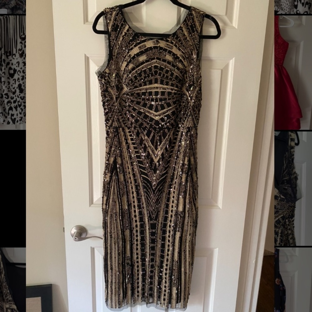 Altard State open back dress with sequins